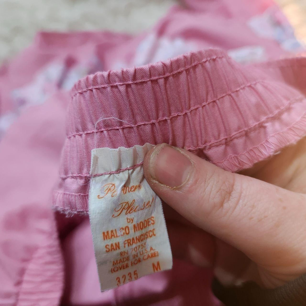 Vintage 1970s Partners Please Malco Modes two-piece prairie Cottage set pink