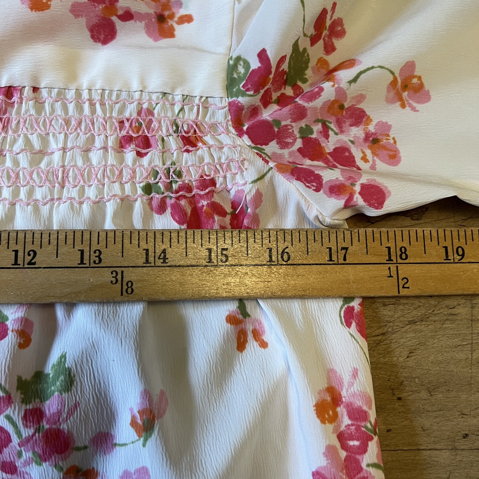 Vintage 60s 70s Pink Floral Kawaii Dress W/Matching Headband Cottagecore XS 0/ 2