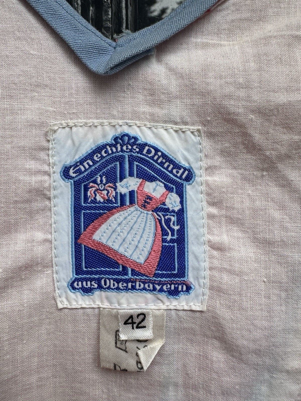 Vintage Pink Gorgeous Embroidered DIRNDL Aus Oberbayern Dress Size 42 Ladies M
