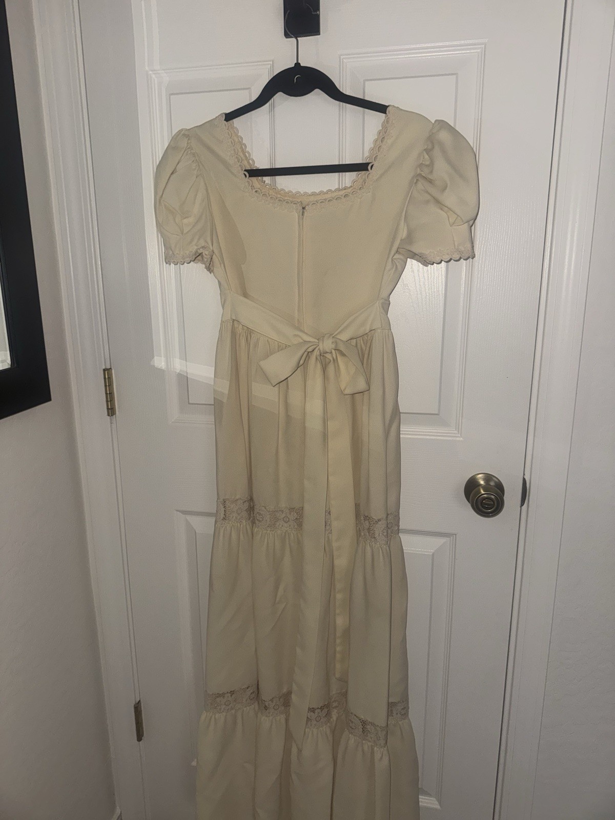 Vintage Lorrie Deb Prairie Boho Puff Sleeve Dress Sz 10. Fits 4Runs Sm-see Pics
