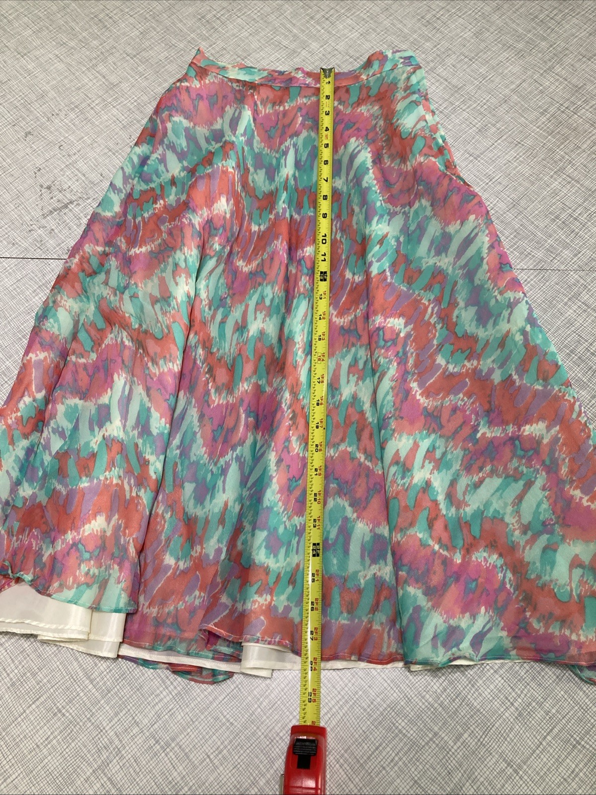 Vintage 80s Anne Crimmins Umi Collections 100% Silk Ikat Skirt Hong Kong Midi 4