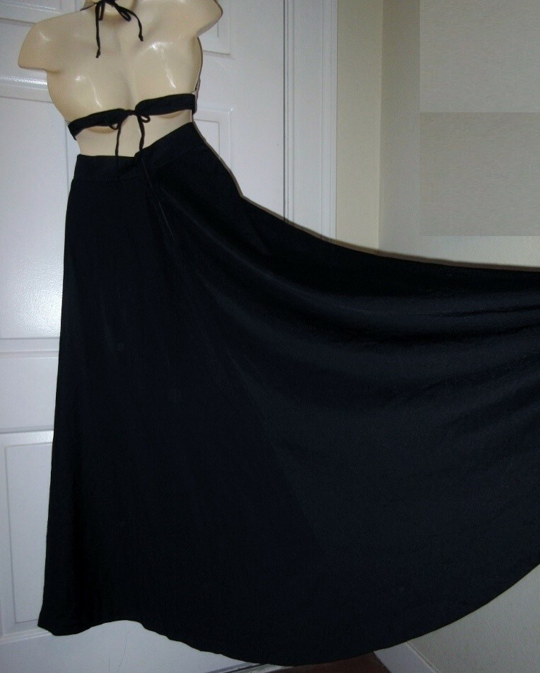 VTG 70s 2 Pc Bikini Top Full Swing Maxi Skirt 5 Hippy BoHo Crocheted Lace Outfit