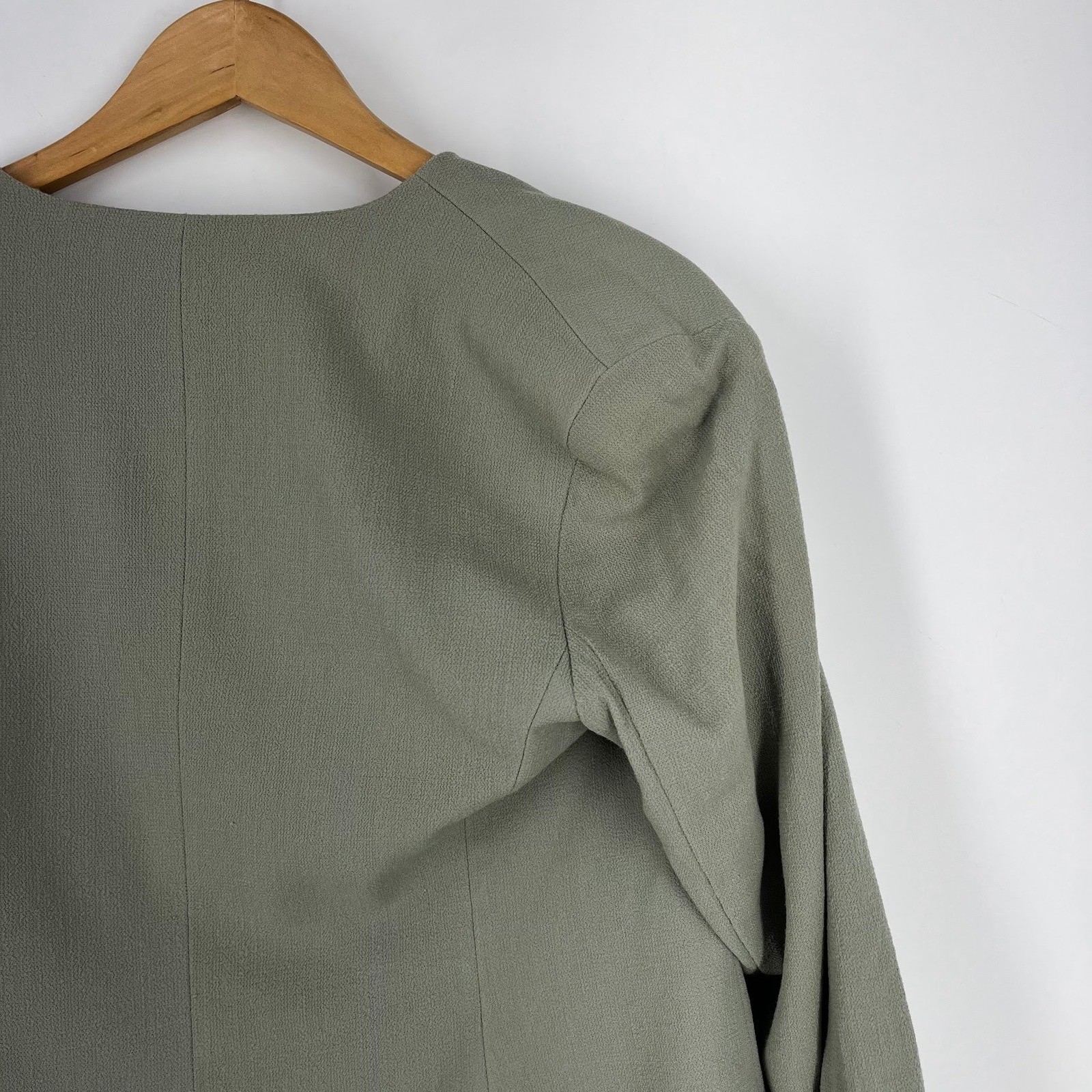 Emanuel Ungaro Parallele Vintage 100% Wool Crepe Wrap Blazer Pencil Skirt Suit