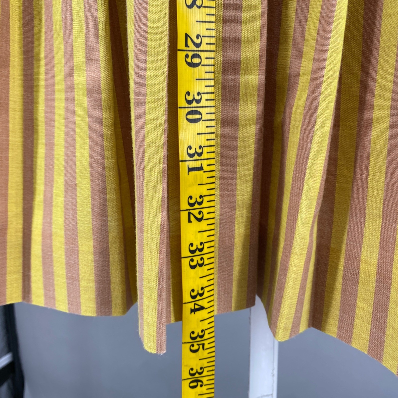 Vintage 60s Pacemaker Juniors Striped Drop Waist Pleated Dress Size XS Small Mod