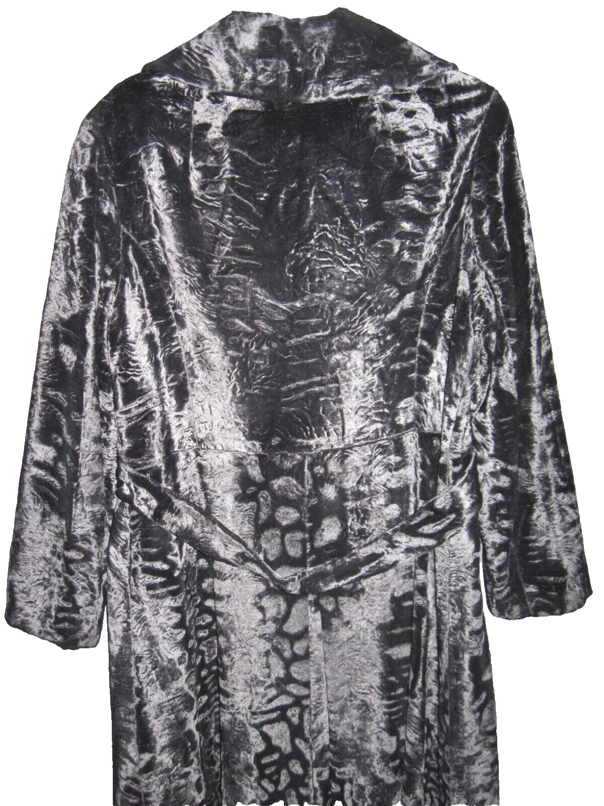 Vintage 1960&rsquo;s Black Crushed Velvet Coat Montaldo&rsquo;s & Borella Sportowne England