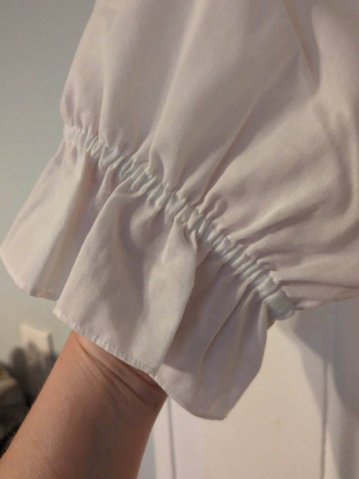 Vintage Cotton Blend Short Nightgown Robe Set Pink Flower Applique Trim Ruffle