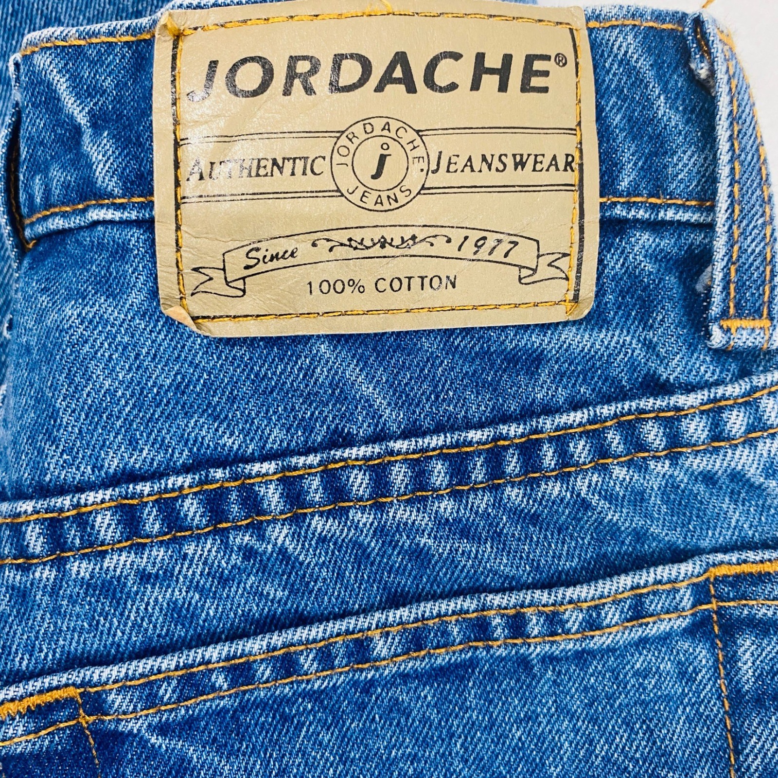 Jordache Vintage Jeans Junior 3/4 Mid Rise Straight Leg Blue Jeans 100% Cotton