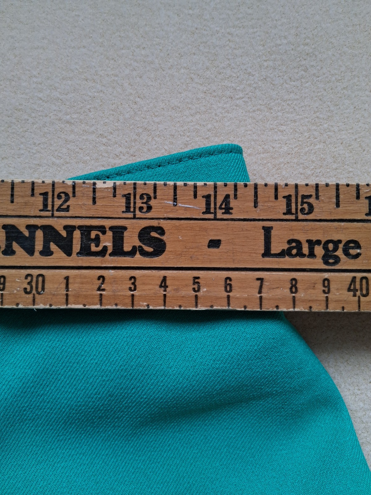 Vintage 1980s Teal Polyester Ladies Pants 29×31 Ultra High Waist Slacks Aqua Grn