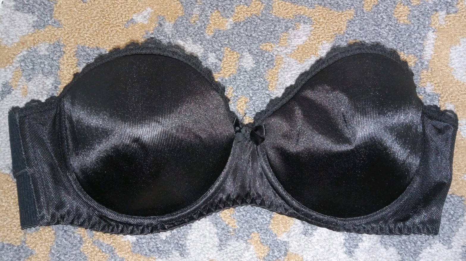 Vtg 80&rsquo;s HENSON KICKERNICK Bra 38B Strapless Underwire Padded Style 0474 Black