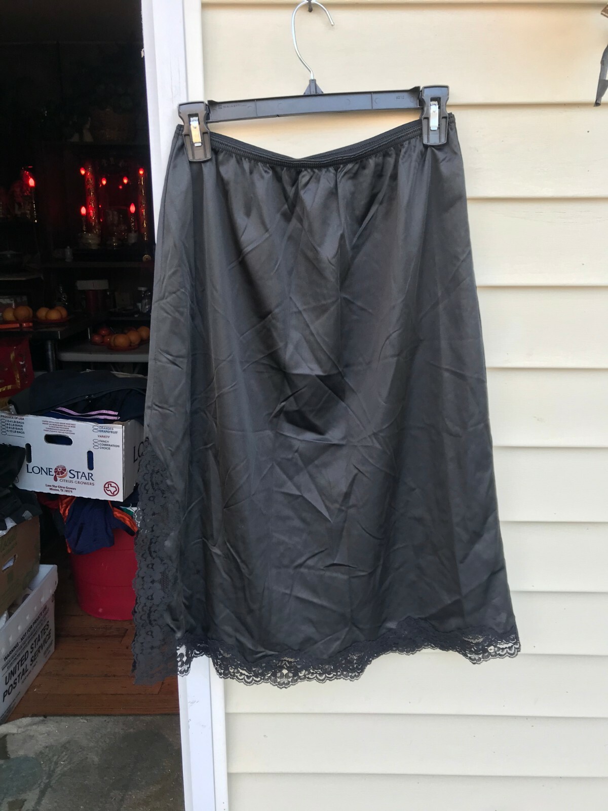 Vintage Greenco Maid Long Half Slip Side Slit Nylon Women&rsquo;s Sz LARGE