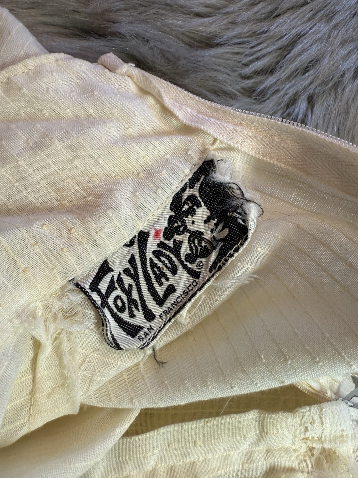Authentic Foxy Lady San Francisco Vintage Prairie Dress Size Small Rare 60s 70s