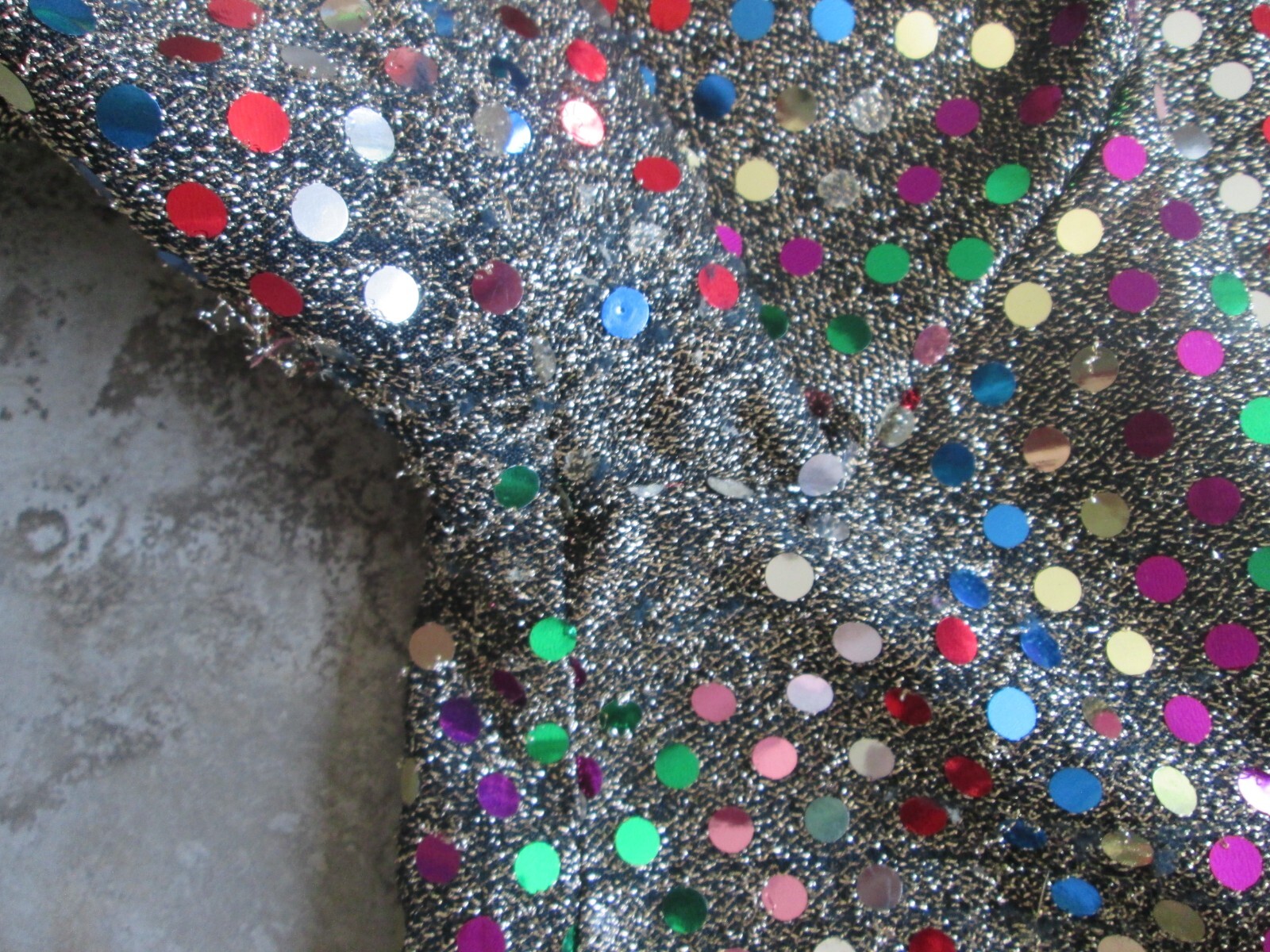 Vintage Another Thyme Shirt Large Sequin Mirror Colorful Party Club Disco Knot