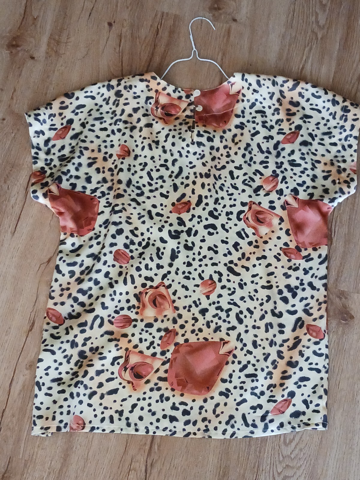 Vintage 90&rsquo;s Escada silk animal print Margaretha Ley size 36 HTF short sleeve