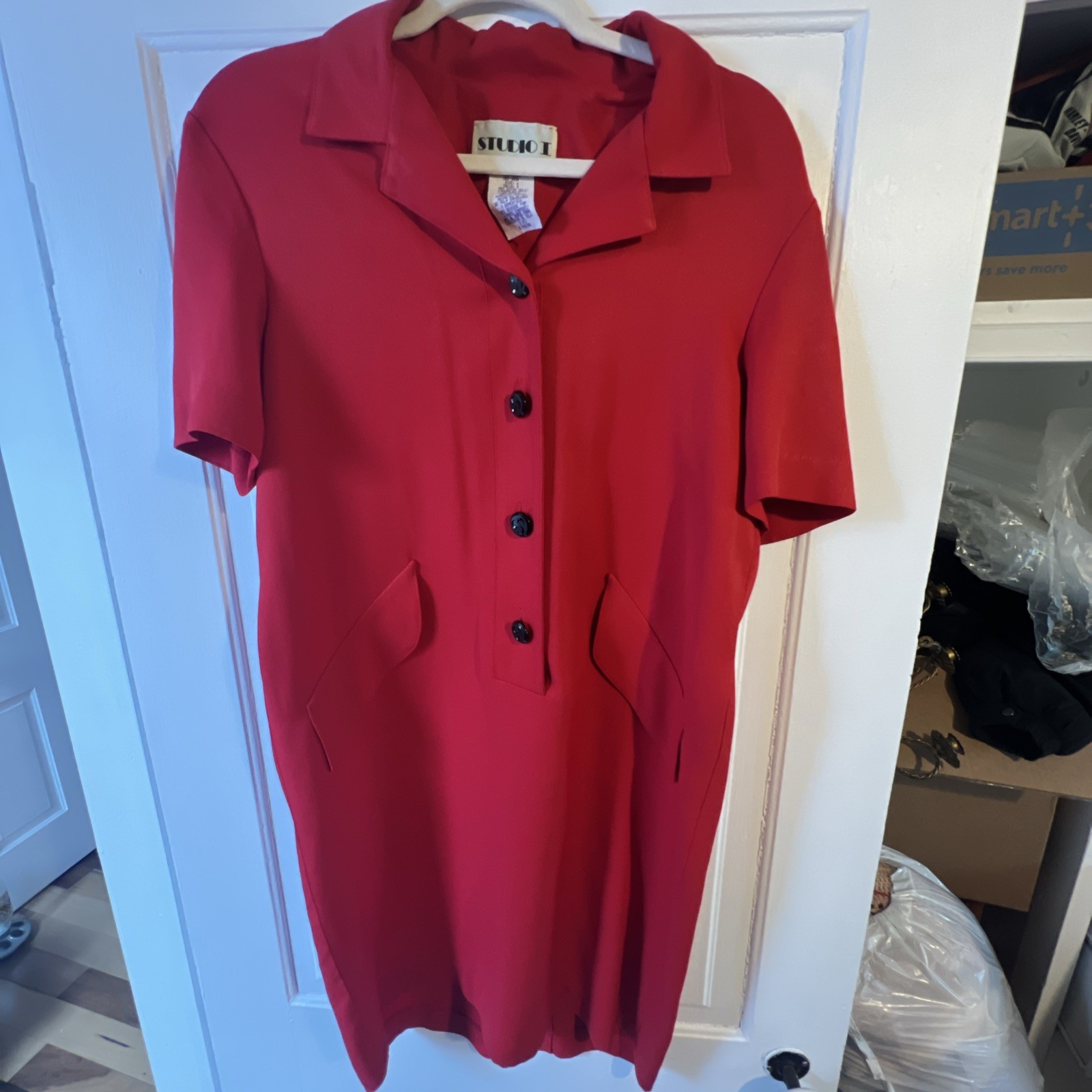Vintage Red Dress Studio 1 Made In USA Size 8