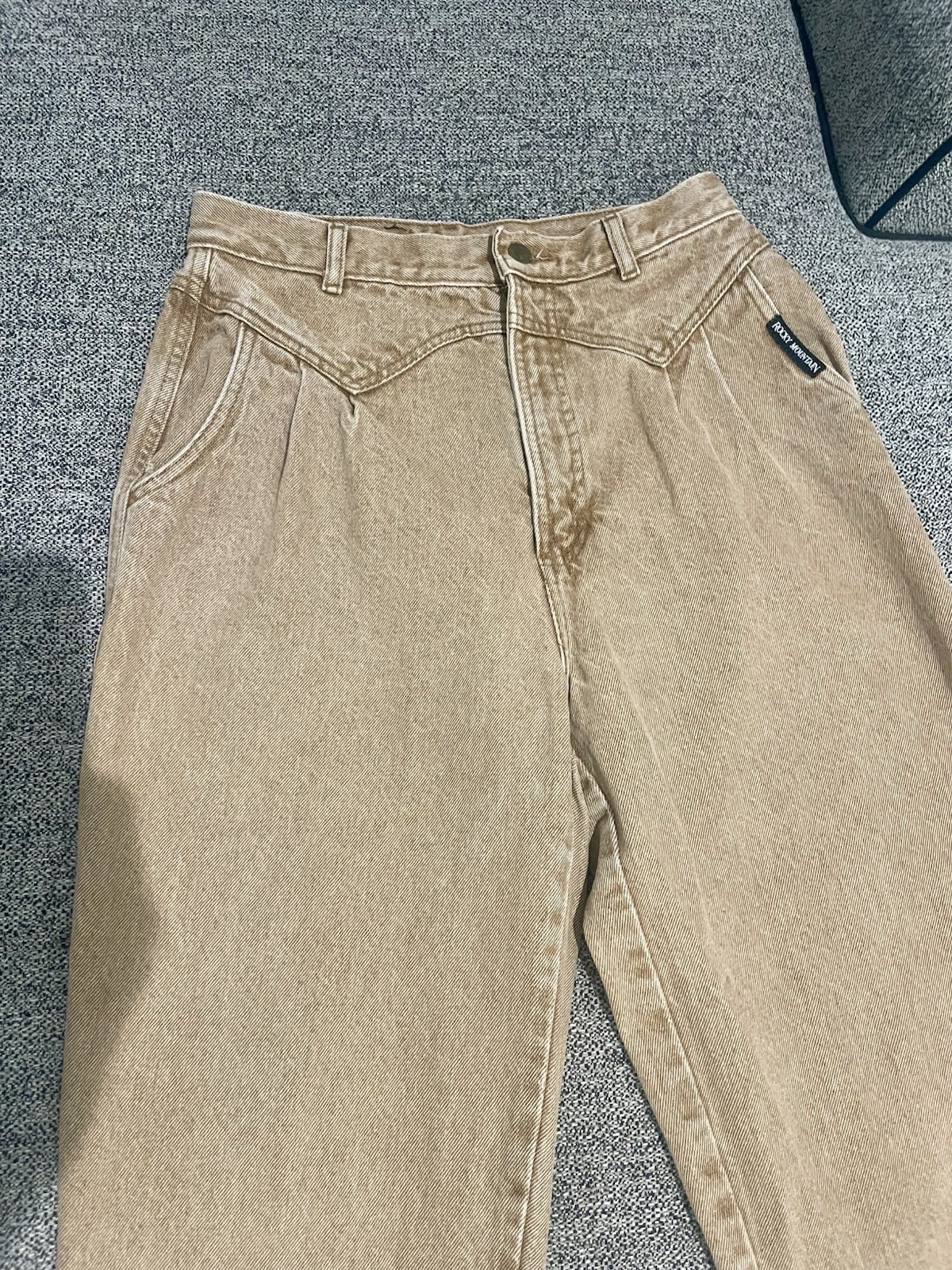 Vintage Rocky Mountain Denim Brown Women&rsquo;s Jeans Button Zip Size 13/14 30X32