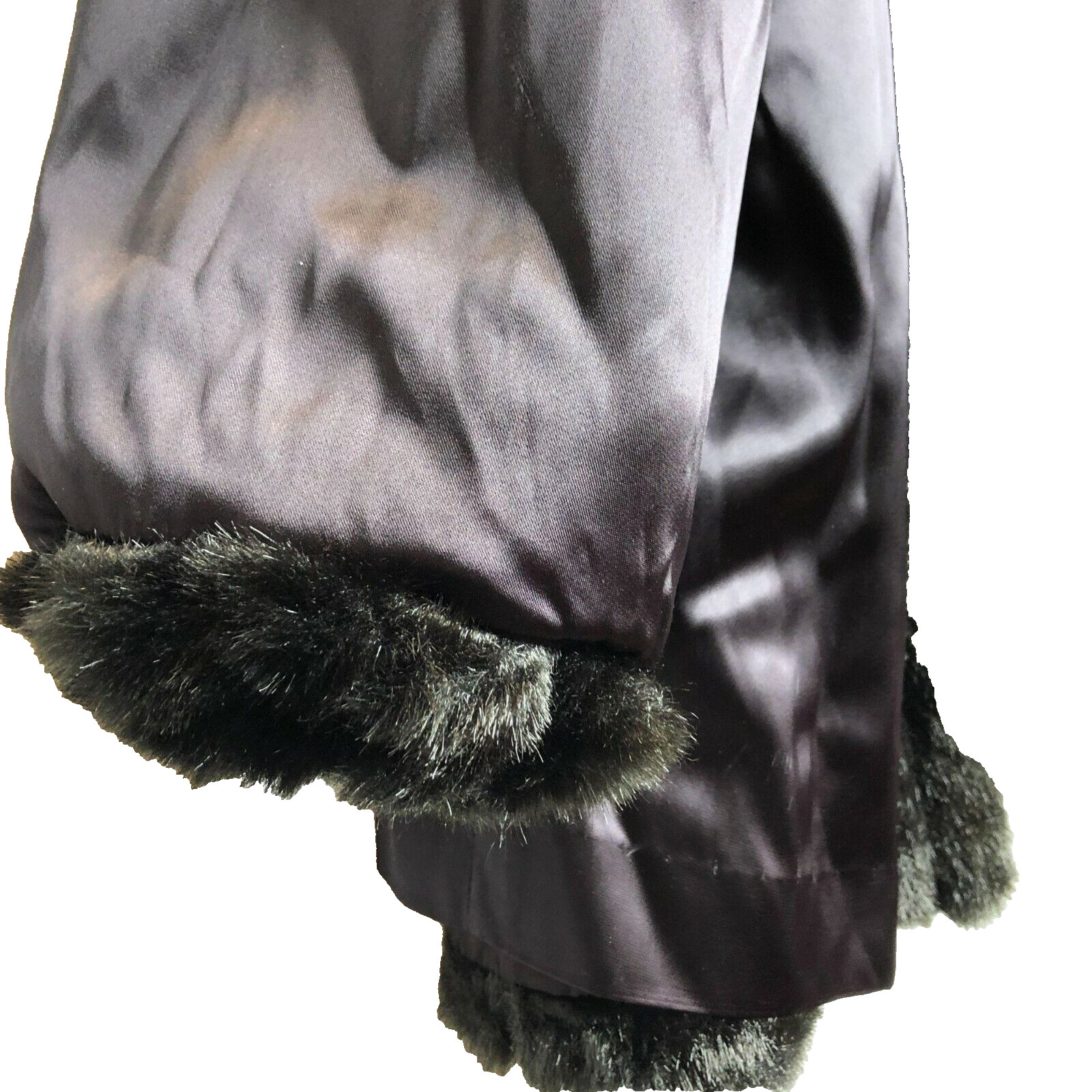 Monterey Fashions Vintage Java Brown Faux Fur Jacket Sz 20.5 see measurements