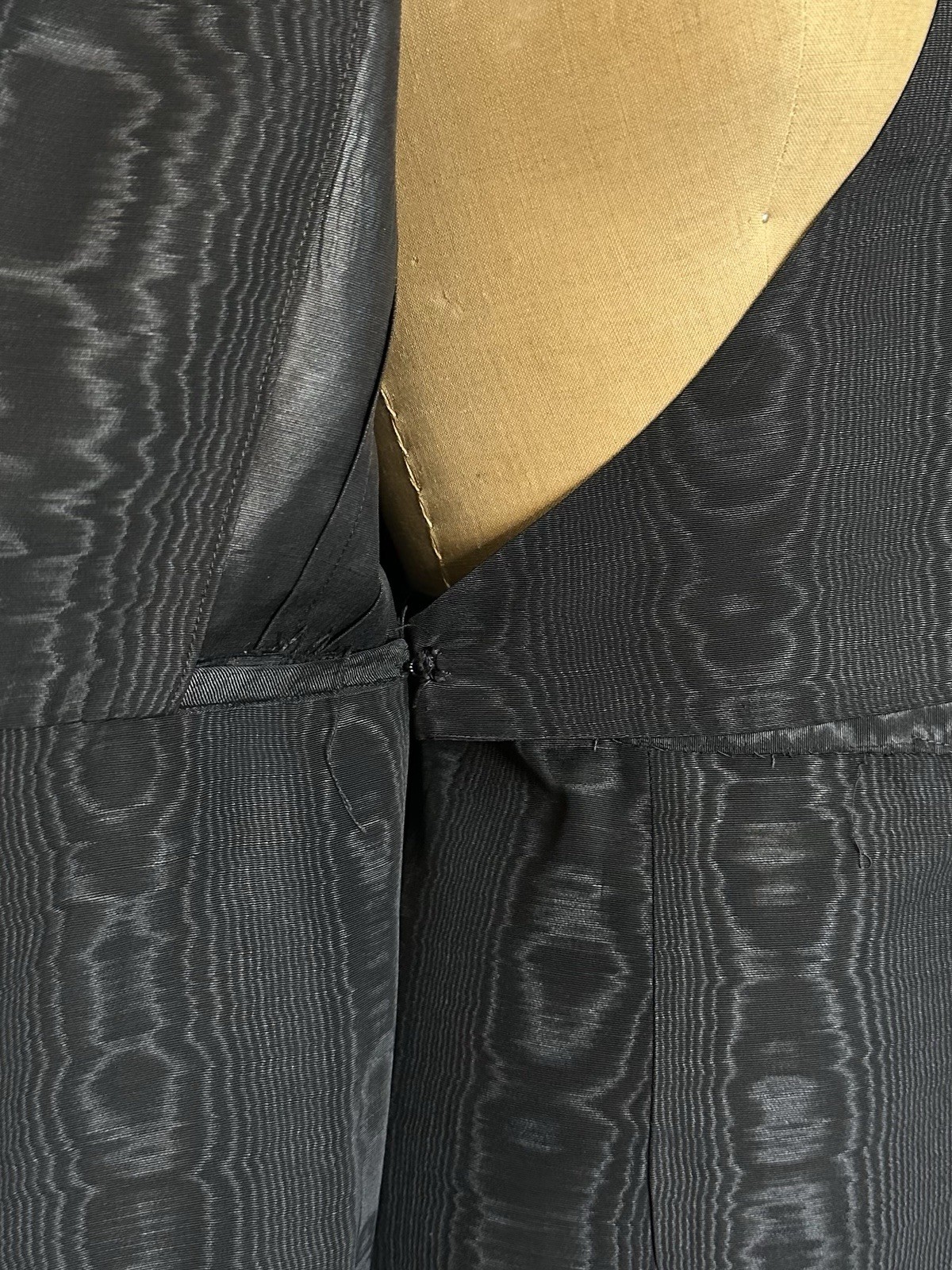 1940s Gothic Noir Glamour Moiré Suit Plus Size 32 + Waist