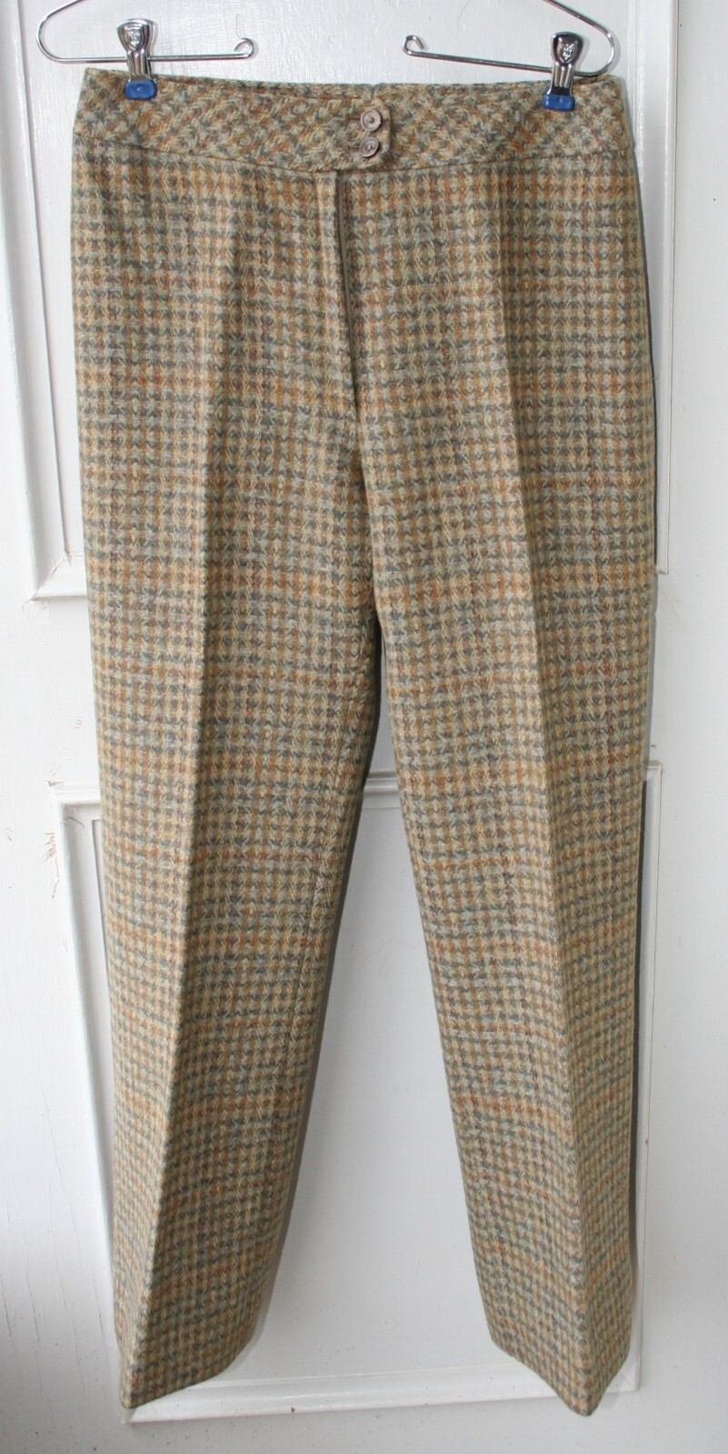 VTG Custom Molitor 70&rsquo;s Green Wool Plaid Pant Suit 40 EU/6 US Curvy PERFECT