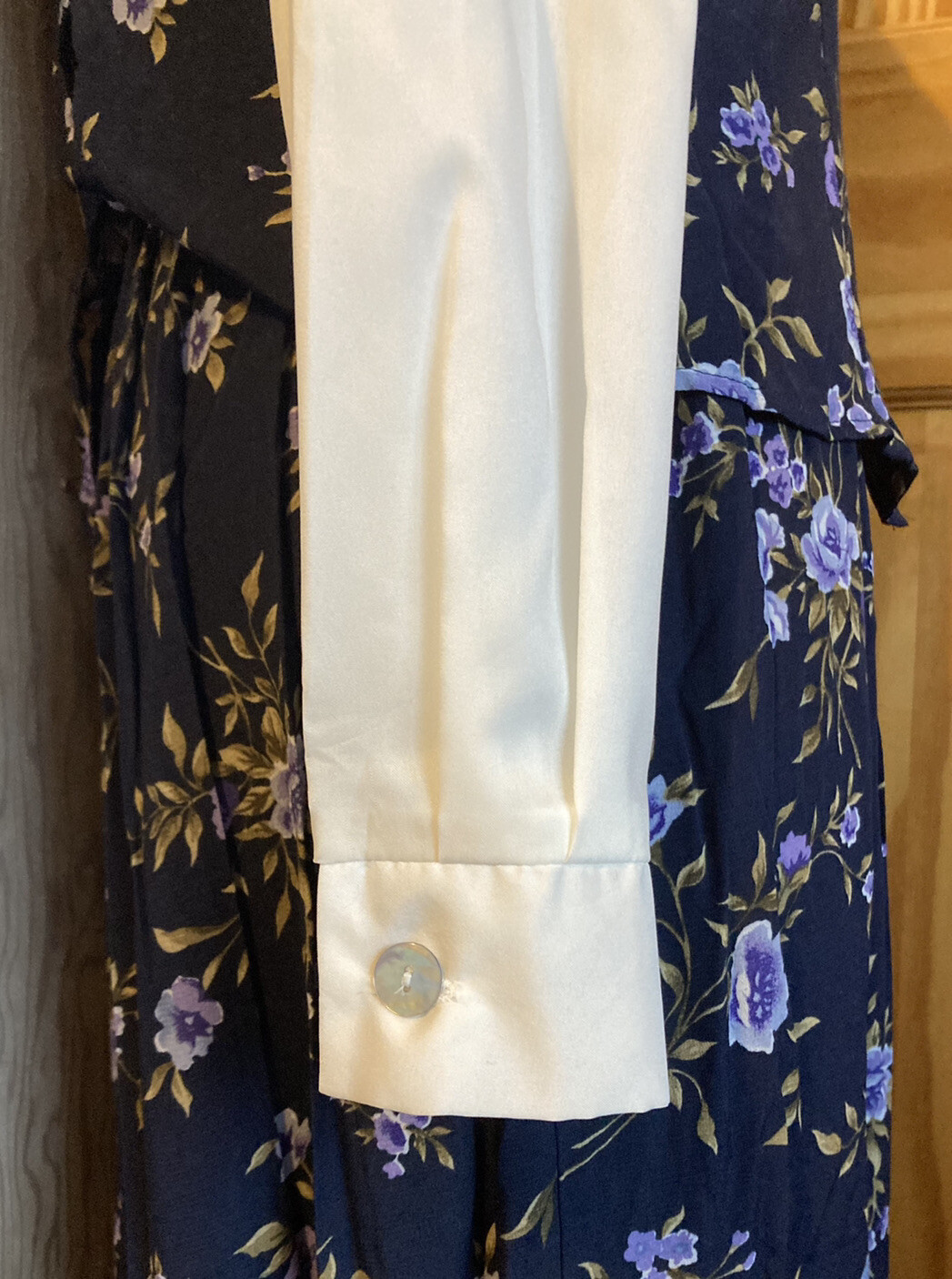 Vintage Cottagecore JACLYN SMITH Floral W/Attached Vest Shirt Skirt Set EUC
