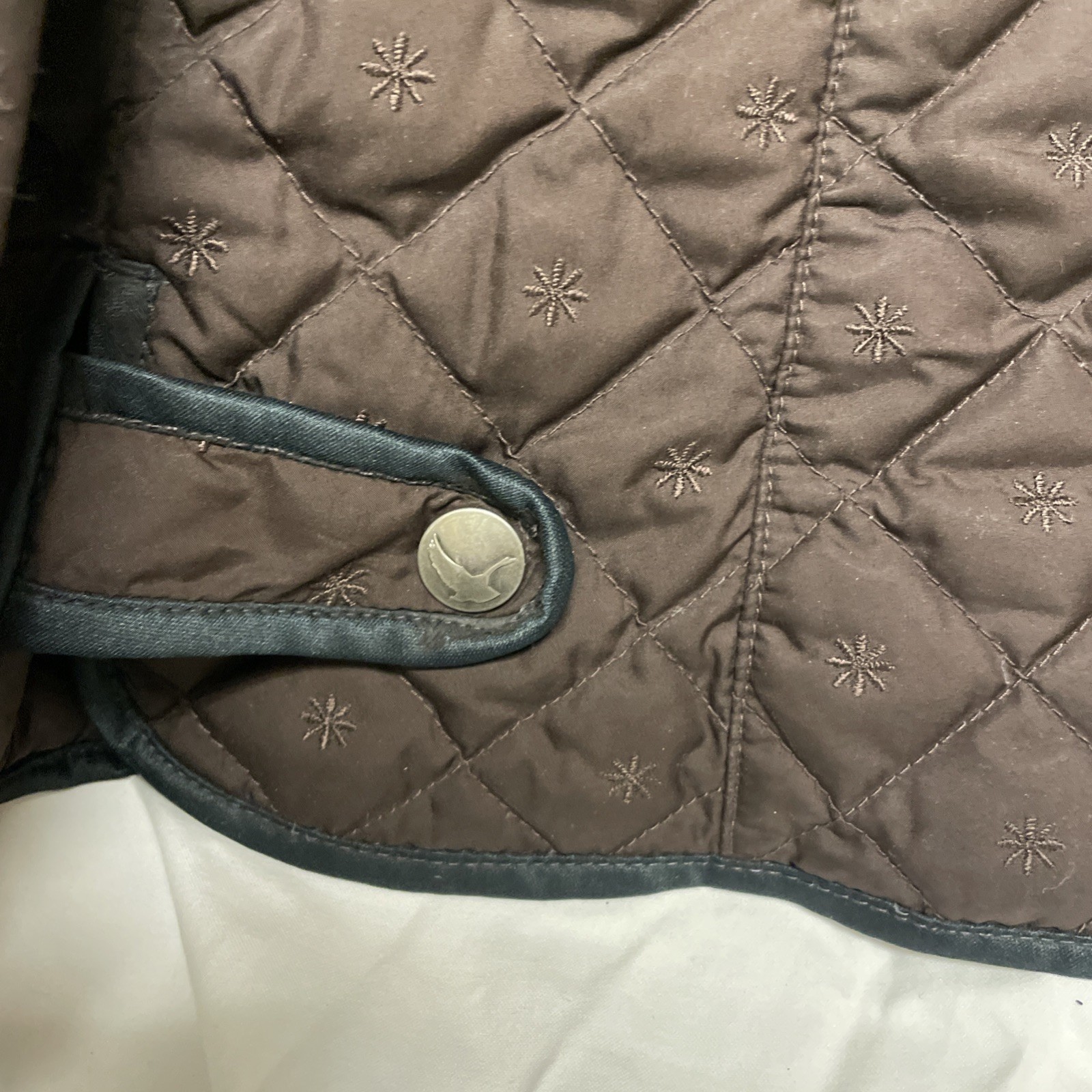 Eddie Bauer Womens Tall M Quilted 100% Goose Down Jacket *See Description