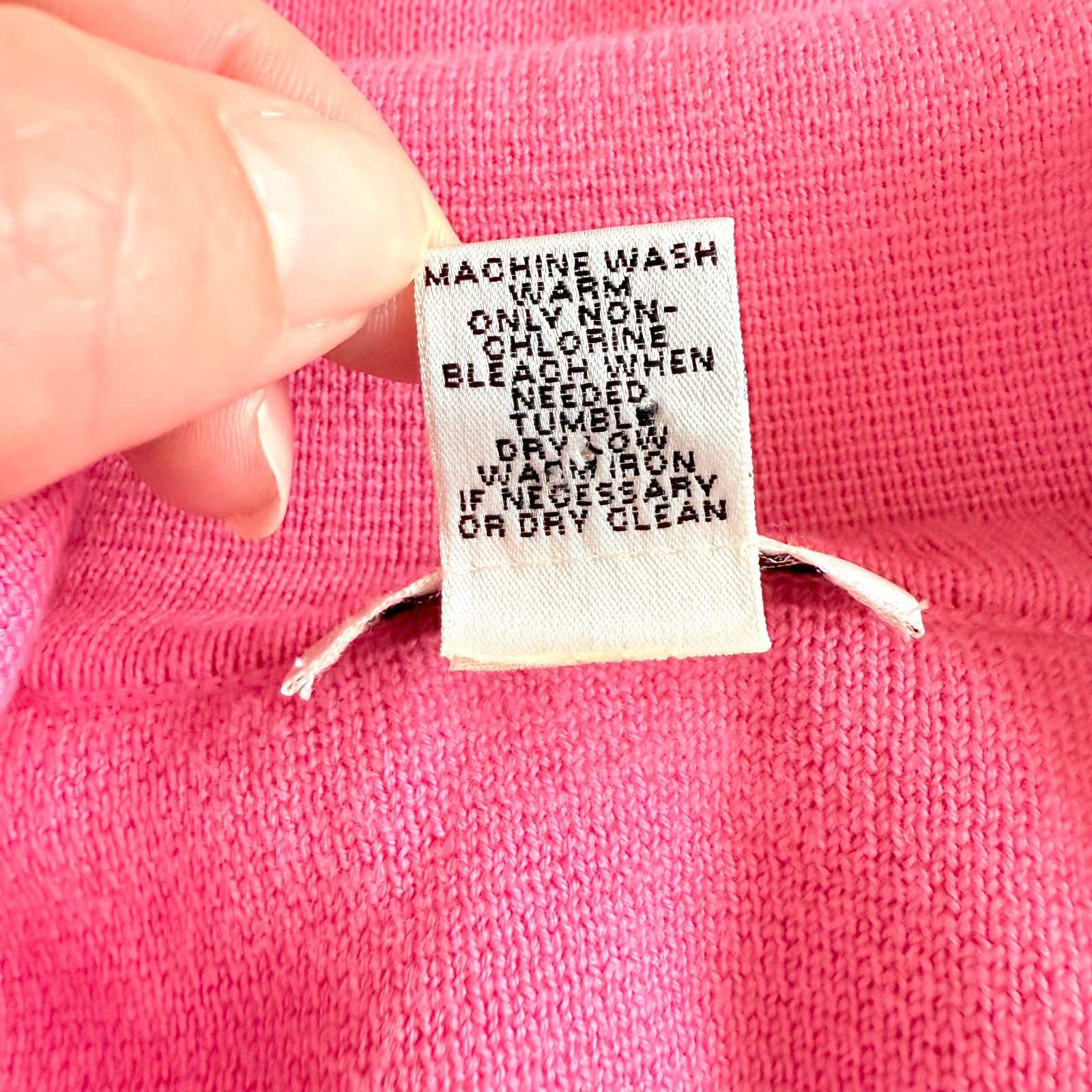 VTG Harold&rsquo;s Pink Bow Collared Twee Cotton Sweater Cardigan Size L