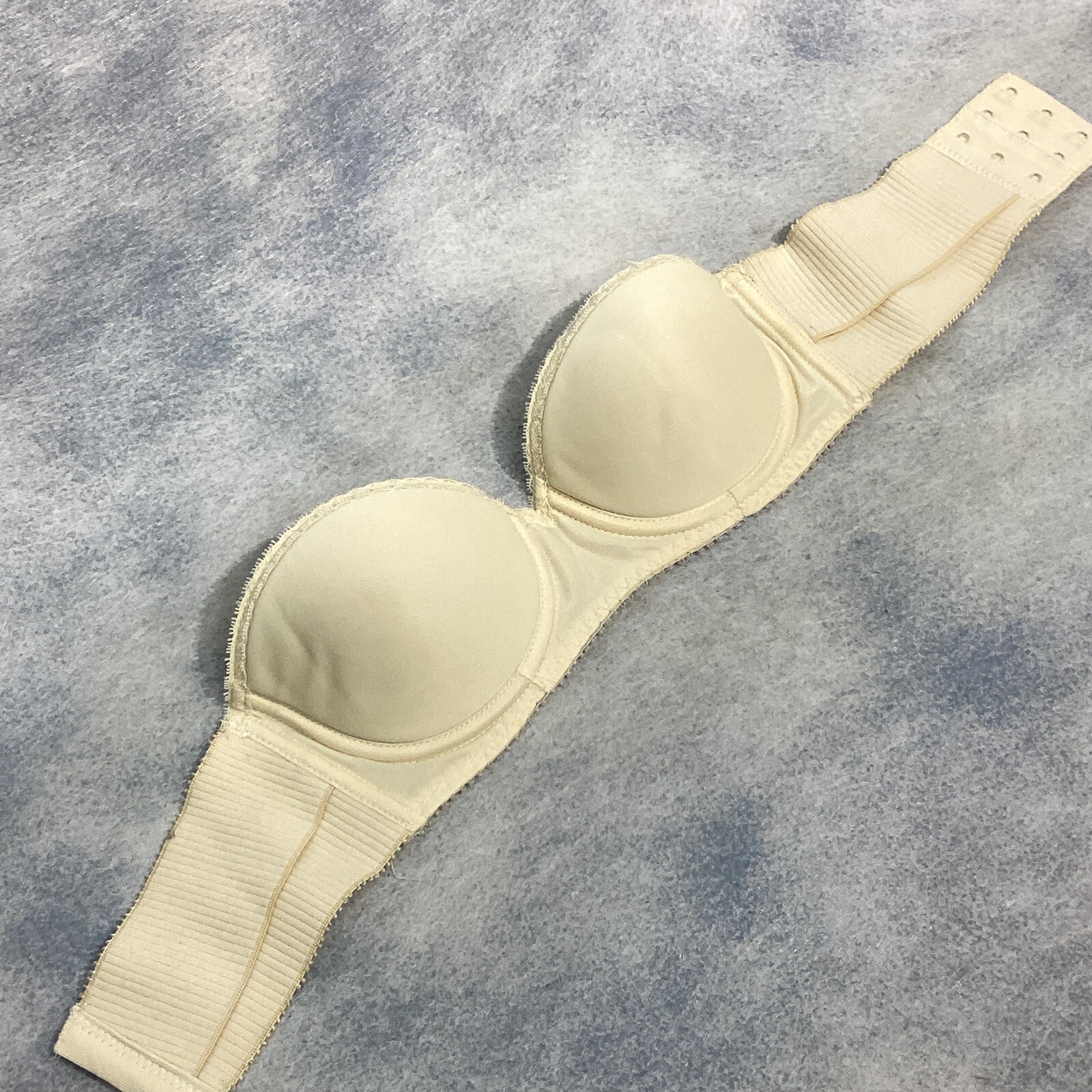 Vintage Henson Kickernick Ivory Pin Up Bra Strapless 32A Slight Push Up