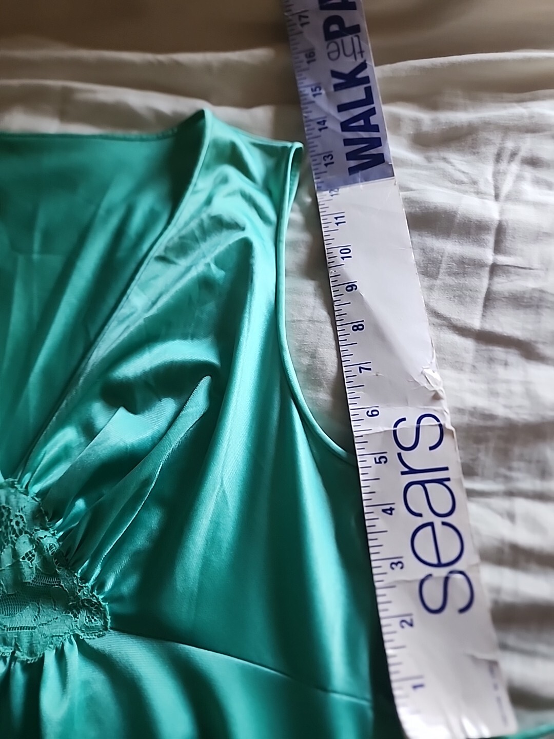 Vintage Vanity Fair Dressing/Night Gown Size 34 Seafoam Green Color 💚 52&Prime; Long
