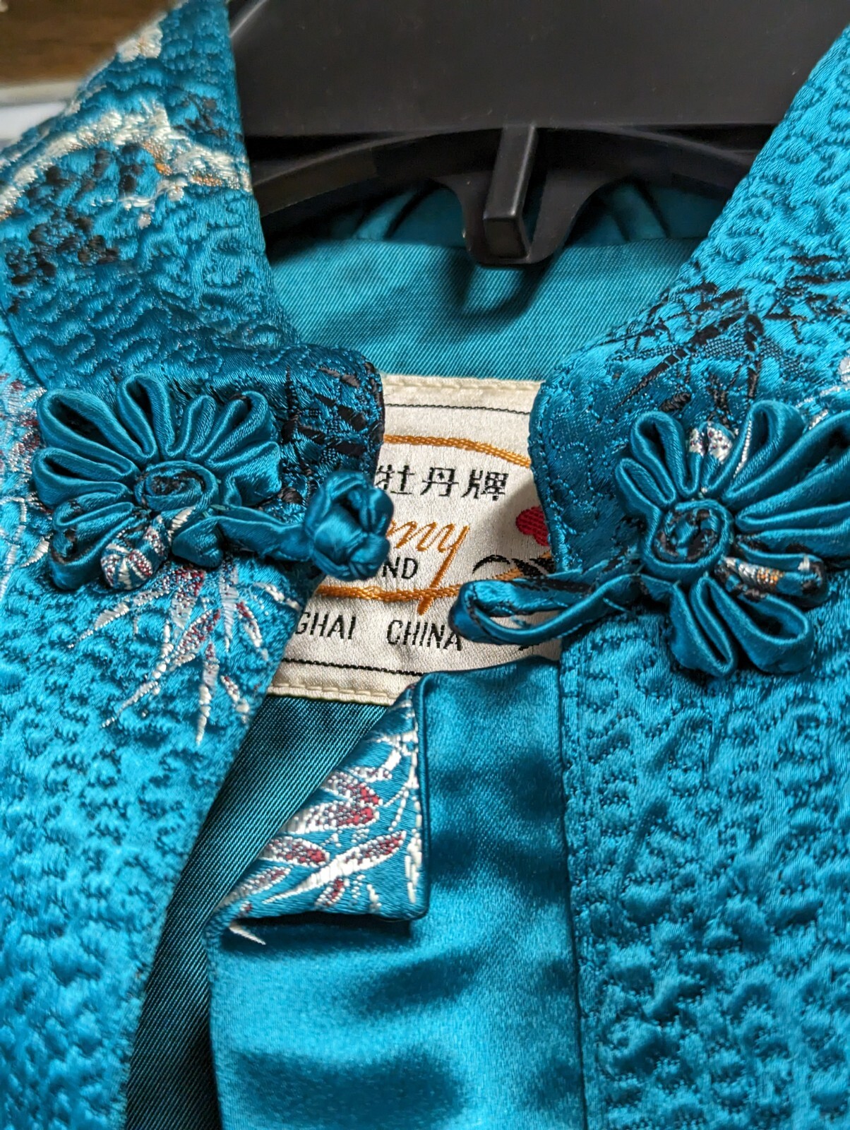 Fancy Vintage Chinese Silk Embroidered Styled Dress By Peony Brand Small ?