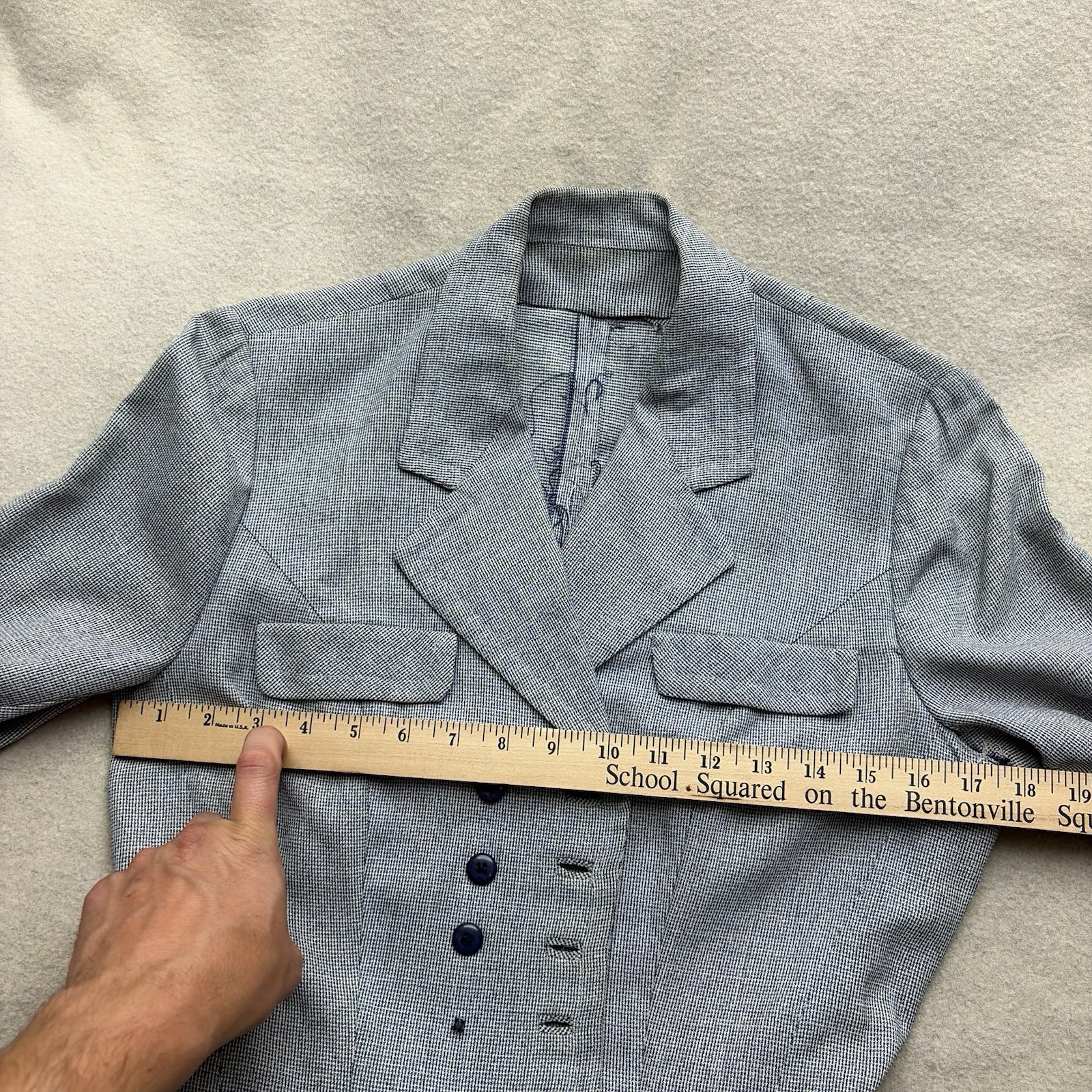 1950’s Duchess Royal Suit Jacket M Rayon Acetate Women’s Fashion Belt Back