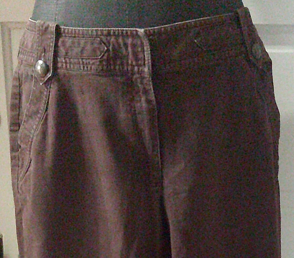 80&rsquo;s TALBOTS Brown Button Flap Belt Loops Flat Front Jeans 12P