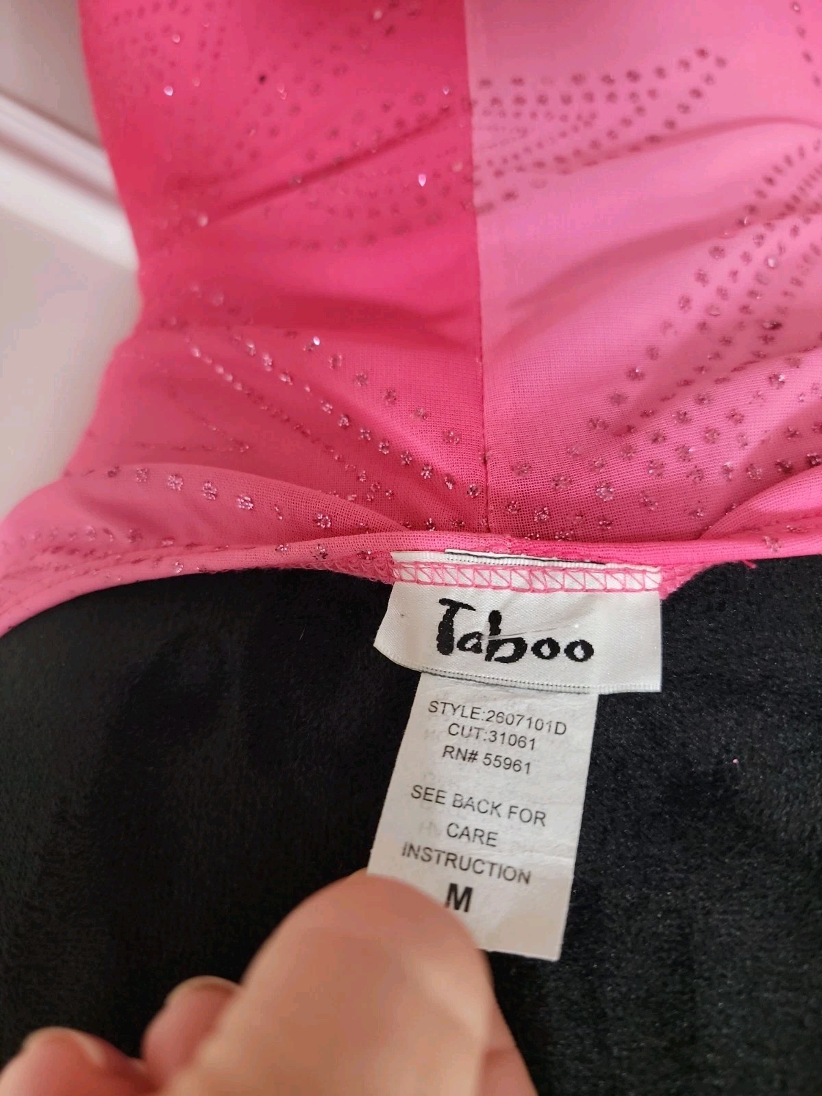 Y2K Taboo Pink Ombre Glitter Dress Asymmetrical Hem Halter Midi VTG 2000s Medium