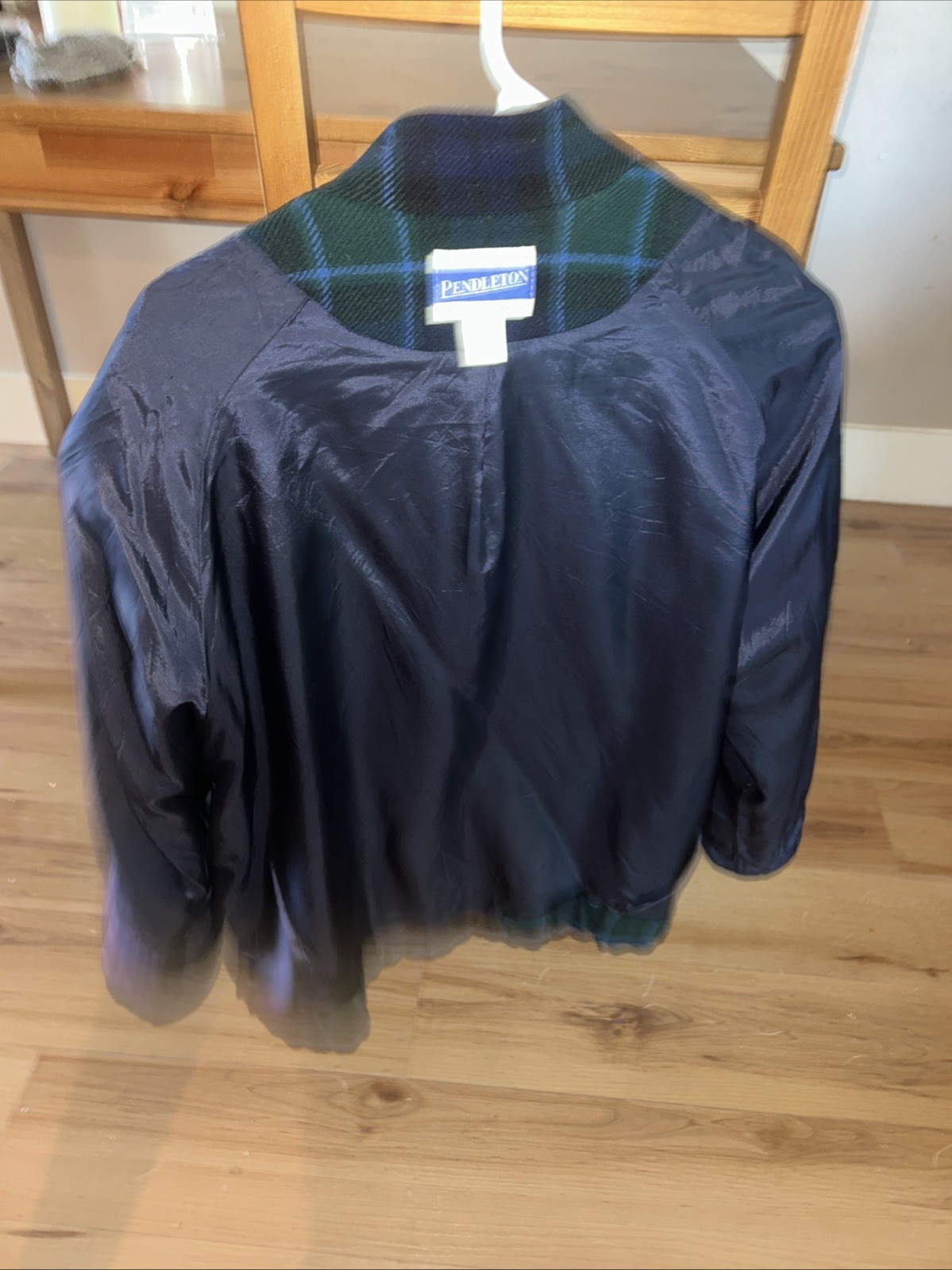Vintage Pendleton Classic Plaid Women&rsquo;s Small Full Zip Wool Jacket Shoulder Pads
