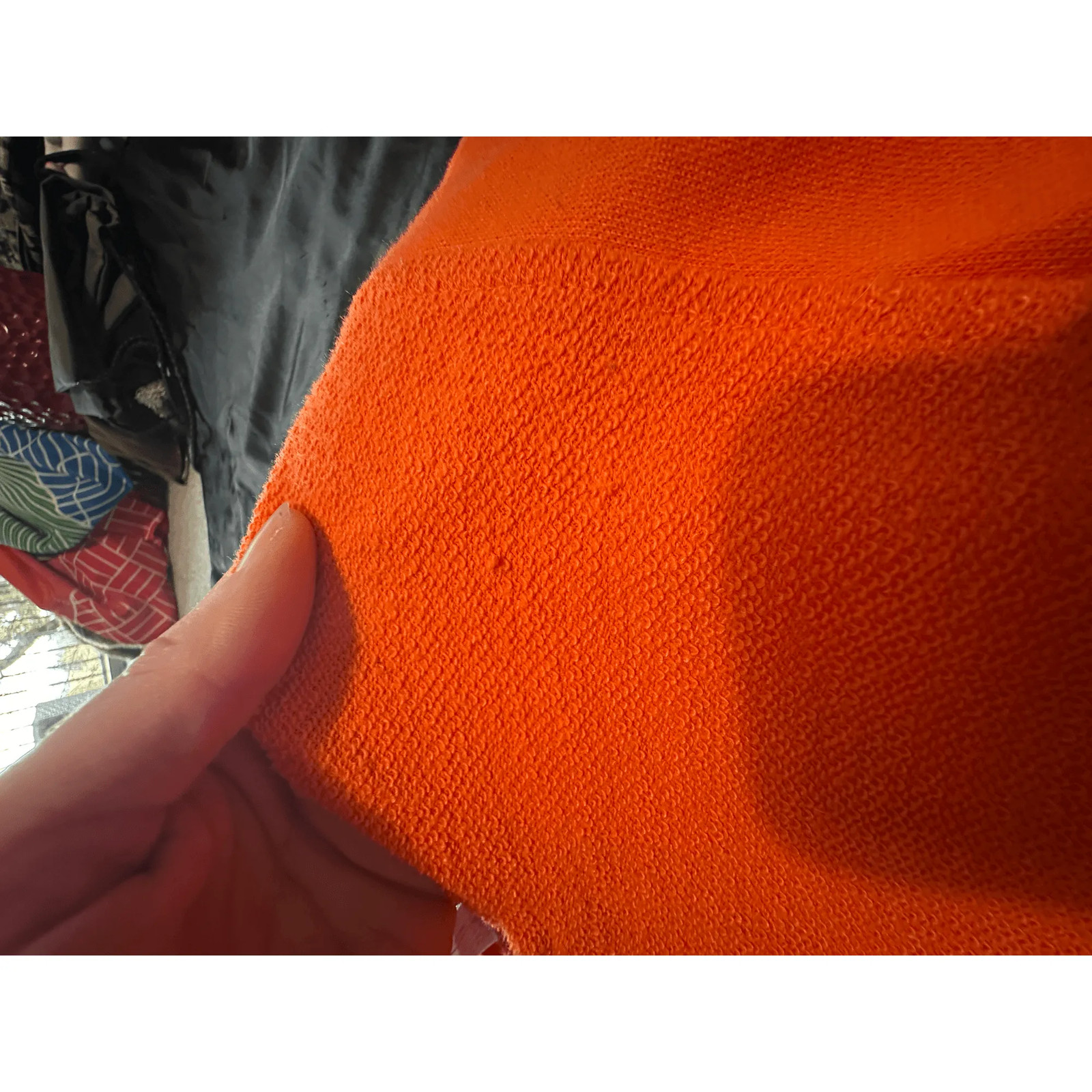 Gloria Womens Y2K Terry Pullover Top Shirt Orange Snap Henley Pockets 23&Prime; PT