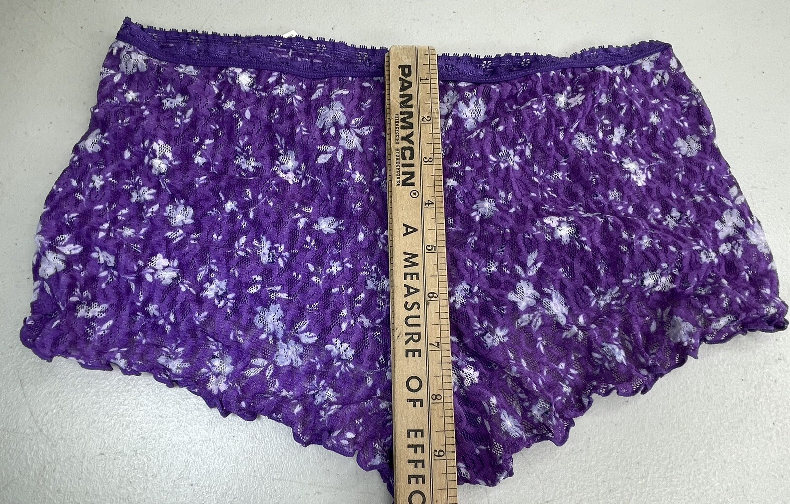 Vtg Nylon Panties Secret Treasures Purple Ruffle Lace Hipster Brief NWT 90’s Y2k