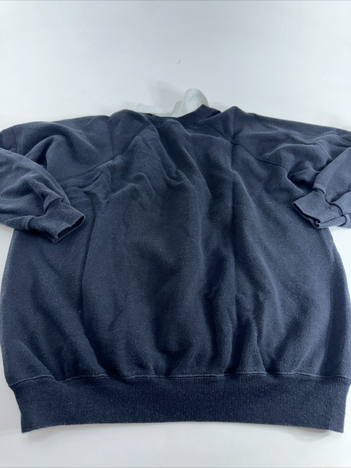 Black Collared Halloween Sweatshirt Pumpkin Ghost Hanes Size XL 46-48 Unisex