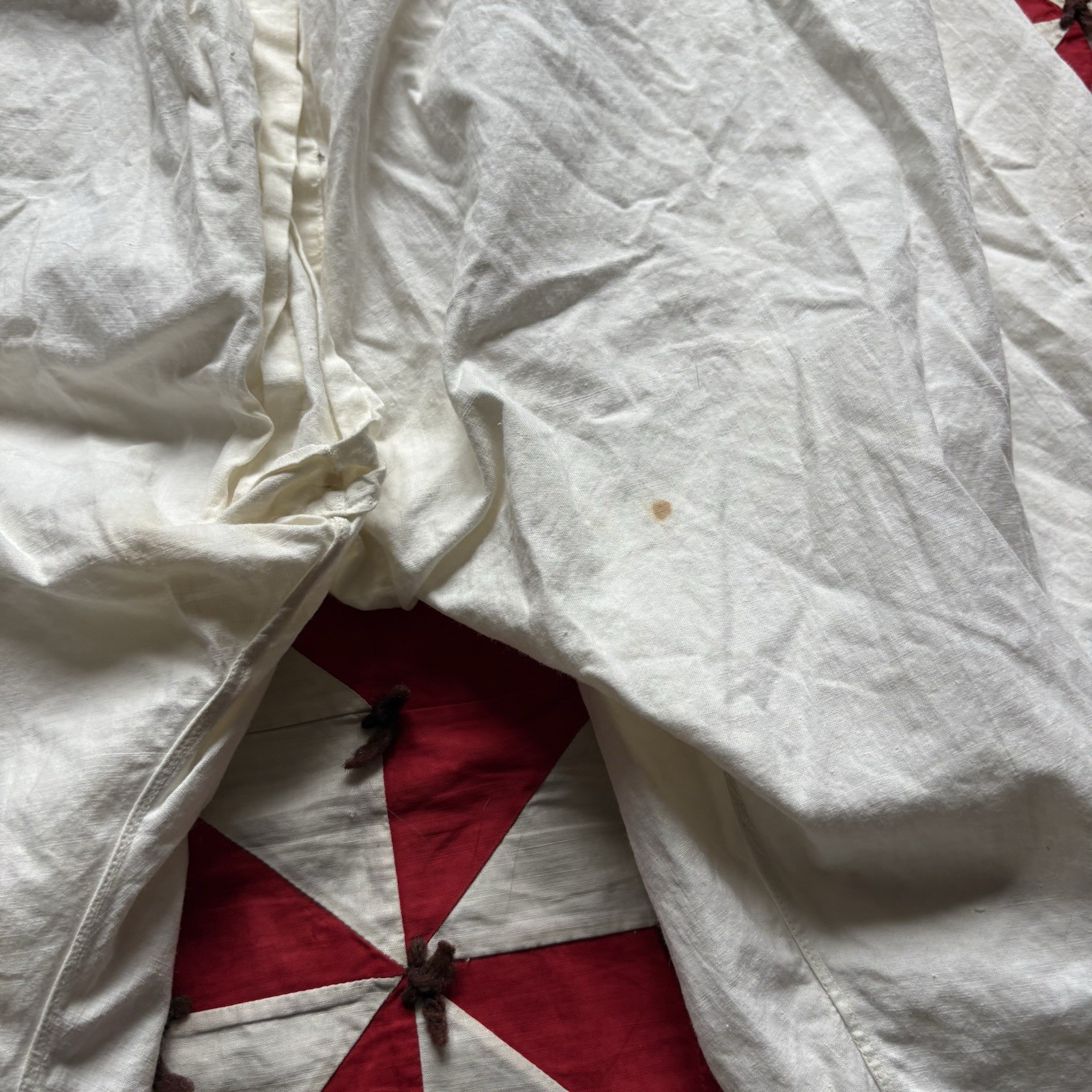 Vintage Antique White Cotton Bloomer Shorts Women’s Open Leg As Is Tiered