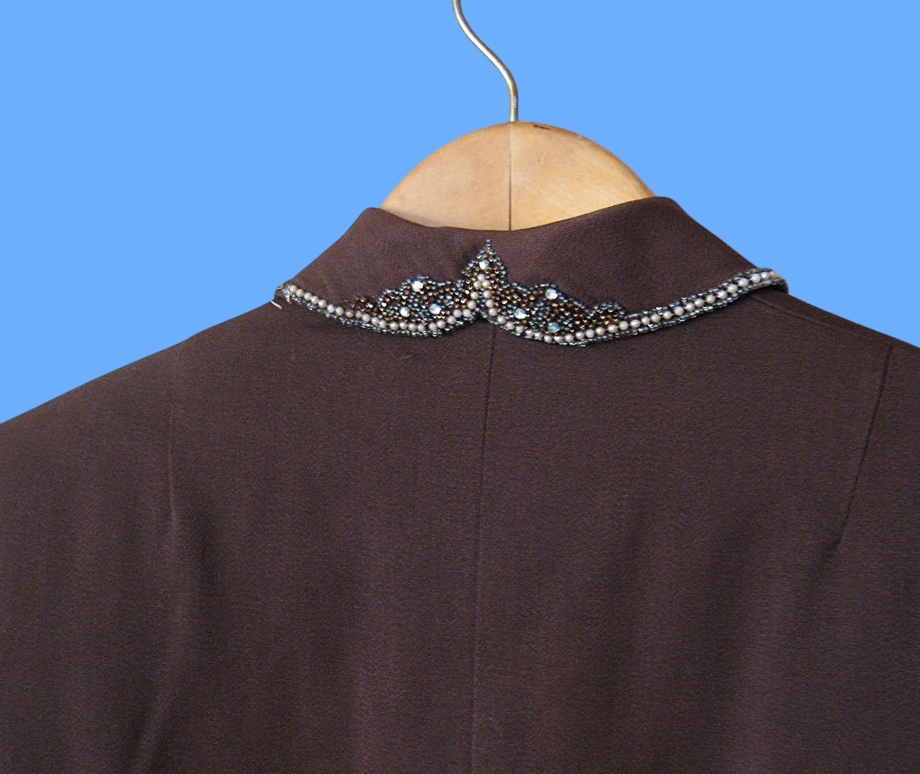 Sequin/Faux Pearl Trimmed 1940s Jacket; Size 4-5/Small; Flaws/Costume/Photos