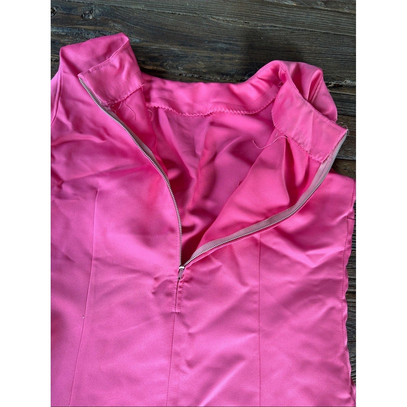 60&rsquo;s Mod hostess Pink Sleeveless Top & kick flare Leg Pants Set