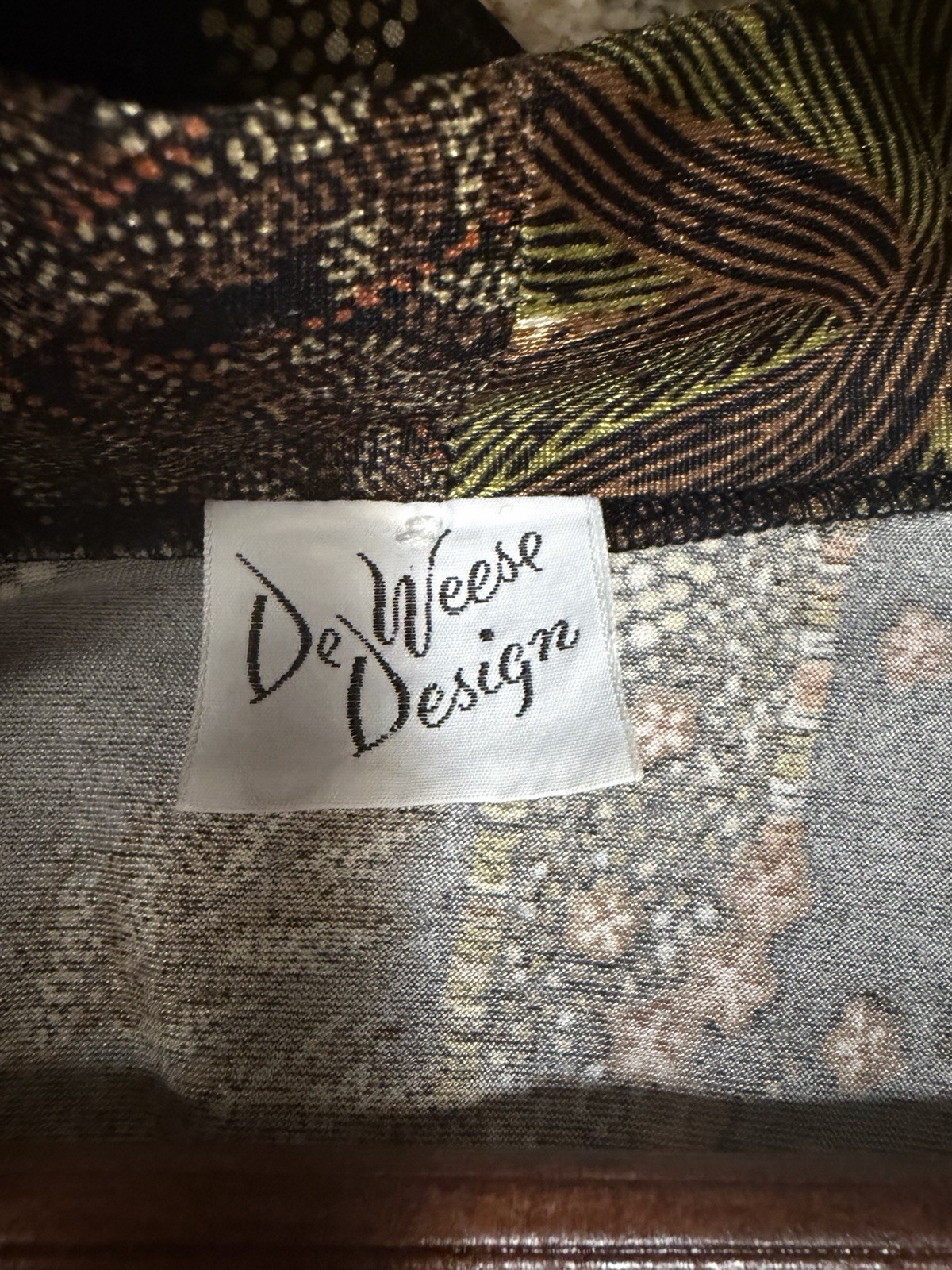 Vintage 70s 80s DeWeese Design Swim & Sun Floral Rare Coverup OS