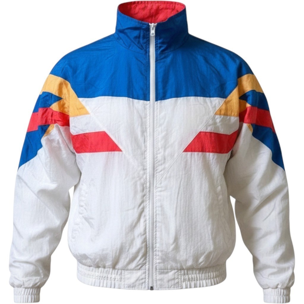 Vintage 1990s JCPenney Olympic Windbreaker | USA Colorblock Nylon Jacket