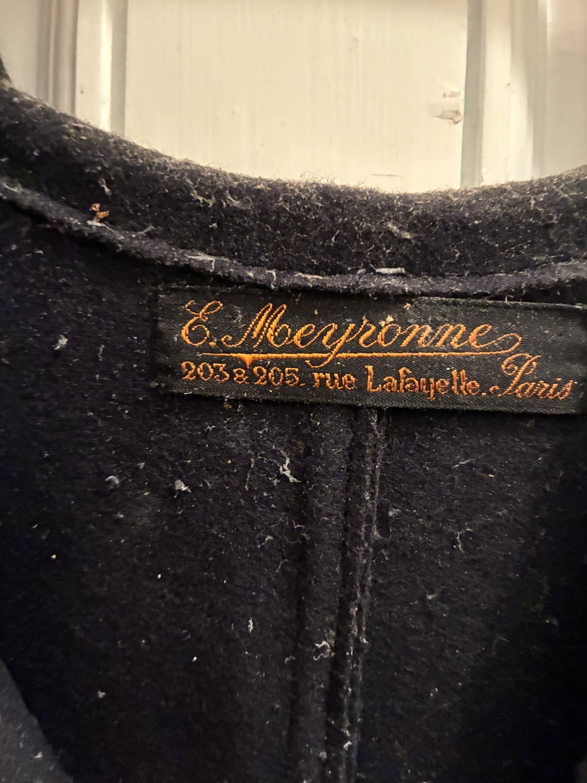 Vintage genuine French gendarme navy wool full length cape
