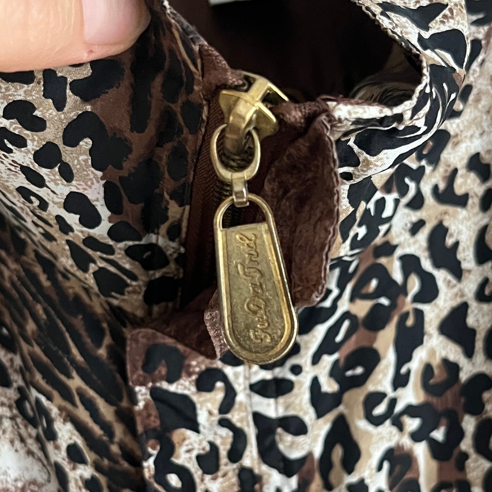 VTG Fuda International Silk Jacket Windbreaker Animal Print Leopard Tiger Size?