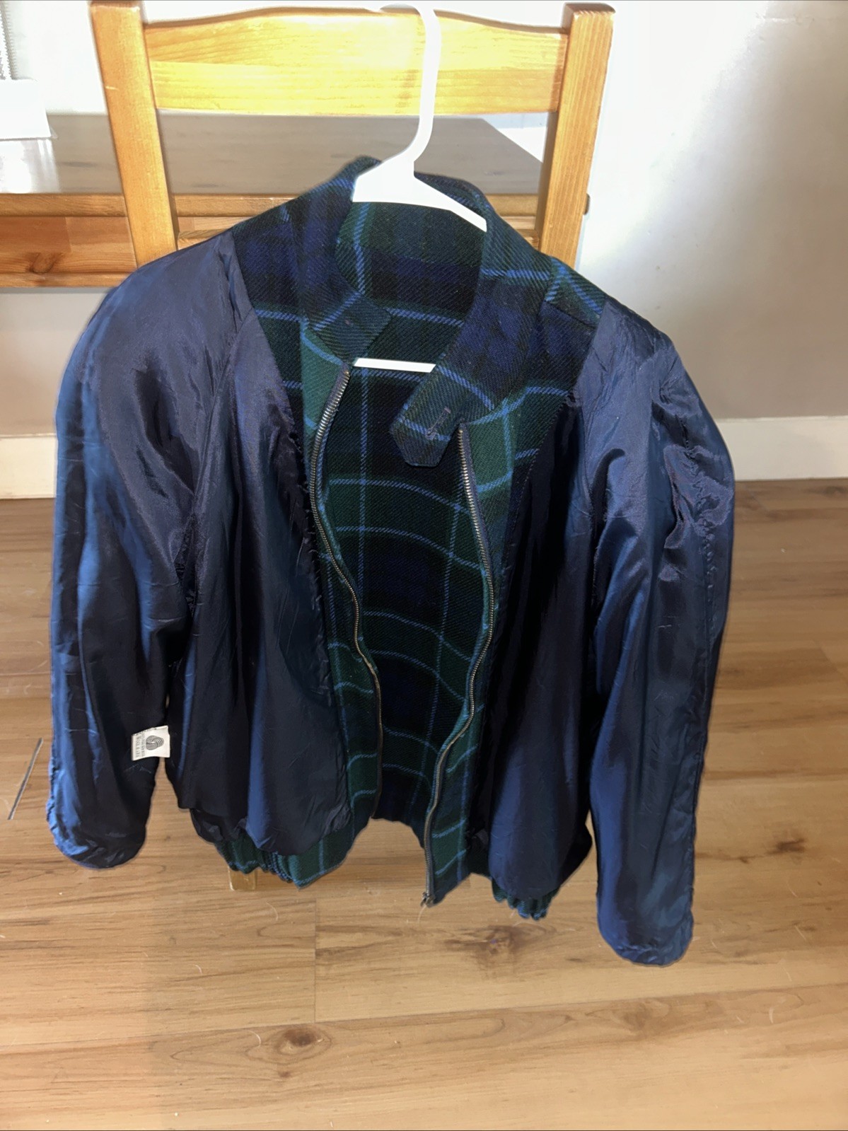 Vintage Pendleton Classic Plaid Women&rsquo;s Small Full Zip Wool Jacket Shoulder Pads