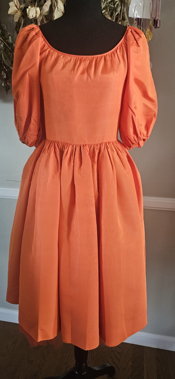 Georgio Beverly Hill Orange Dress Vintage Dress Sold As Is