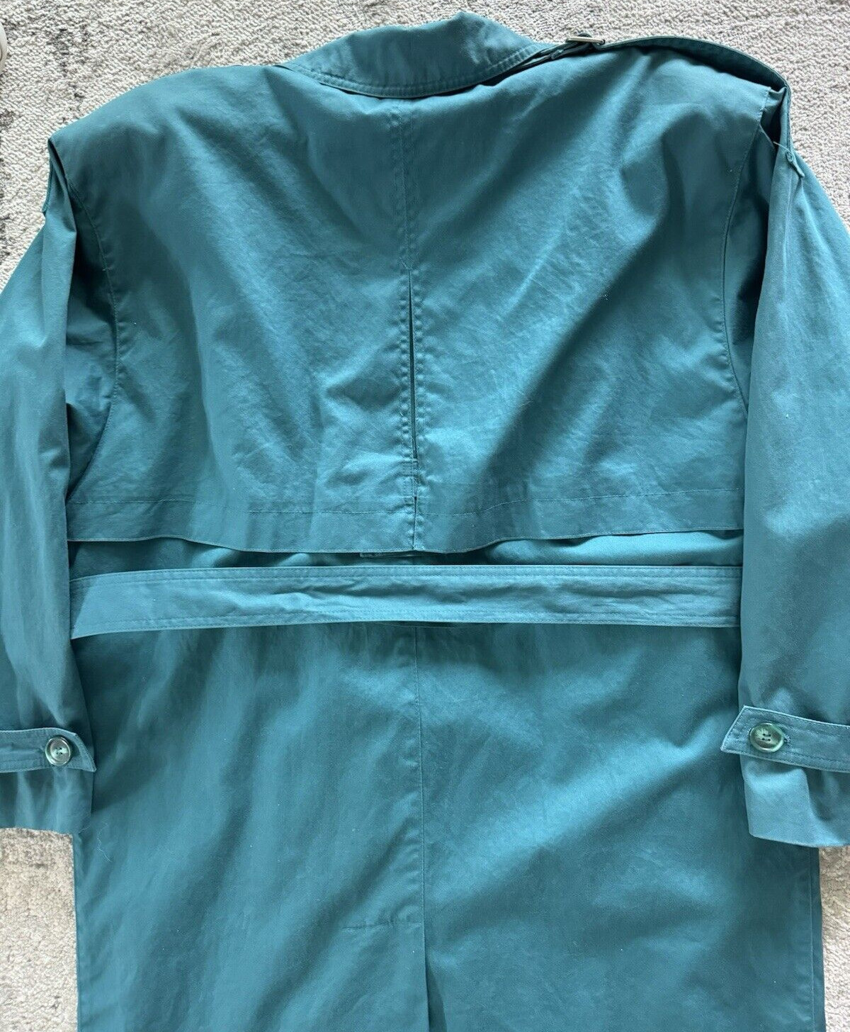VTG London Fog All-Weather Trench Coat Women&rsquo;s Sz 14 Classic Teal w/Wool Lining