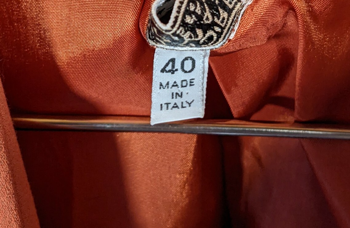 Byblos for Bergdorf Goodman Peach Open Vintage Blazer 40 Italy