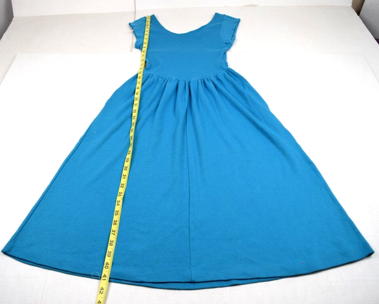 Vintage Dress Timely Trends Size 5/6 80s Blueberry Soft Stretchy Jersey Made USA