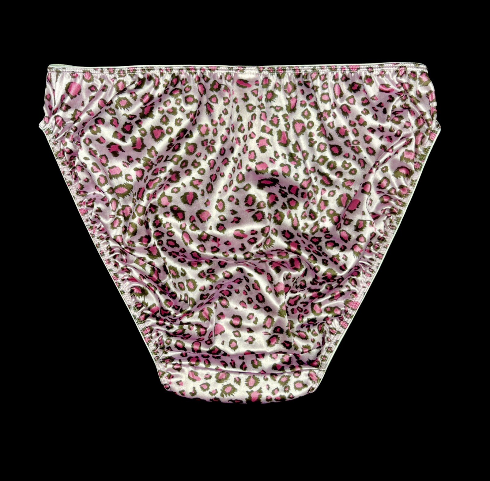 Second Skin Satin Hipster Panty Pink Animal Print M