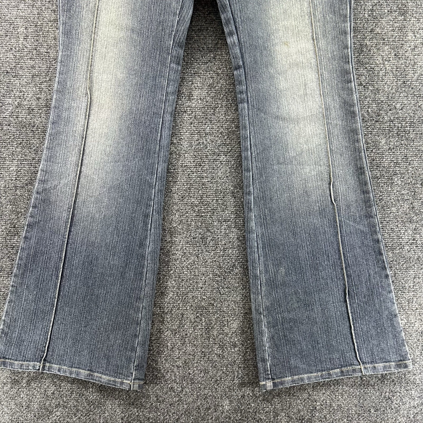 Vtg UnionBay Jeans Juniors 29×30 Low Rise Bootcut Flare Bareback Lace Up Y2K 00s