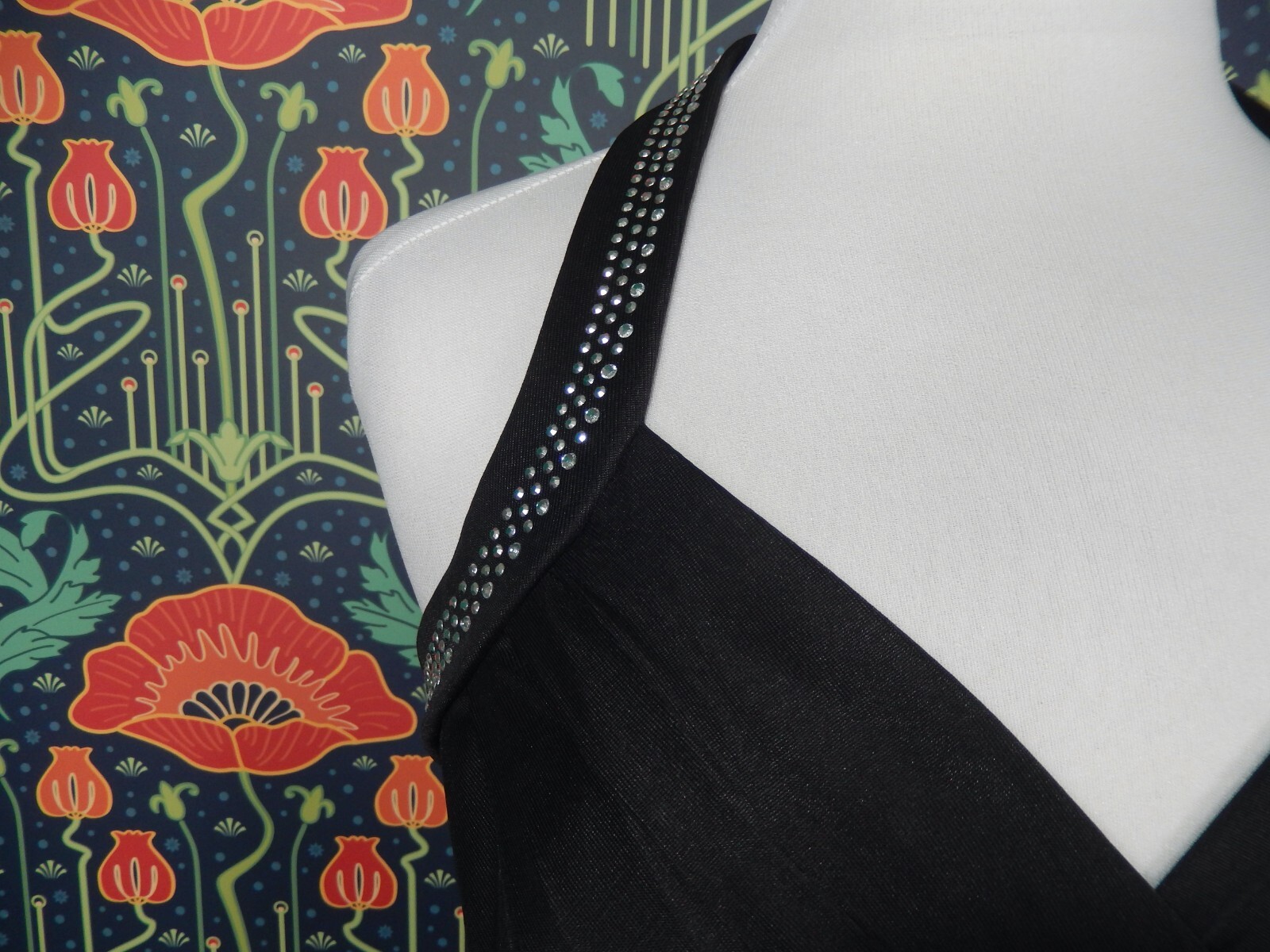 Vintage Y2K Black Whimsigoth Pointy Hem Halter Party Cocktail Dress Trixxi